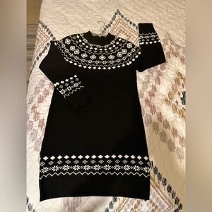 Allison/Britany Women's Lopi Style Black Sweater Dress Size M. NWT.